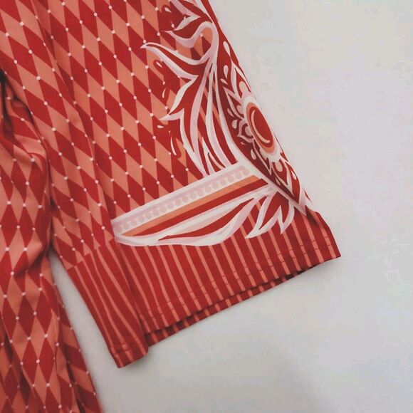 Bob‎ Mackie Tunic Women Plus Sz 3X MultiPrint Artsy Flowy Boho Top Stretch Top - Picture 6 of 9